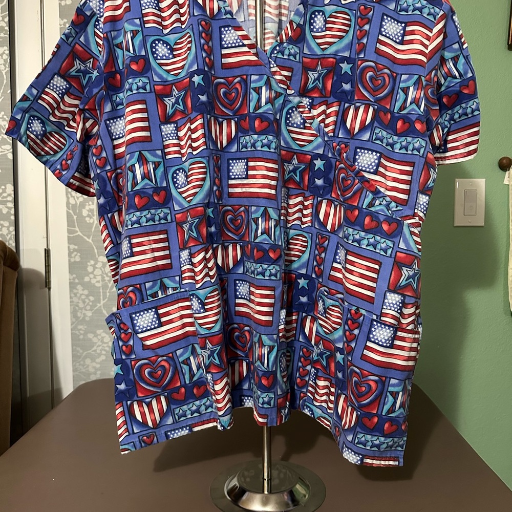 Patriotic Print Women's Top